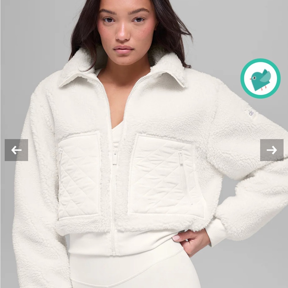 ALO Yoga Cream Teddy Jacket